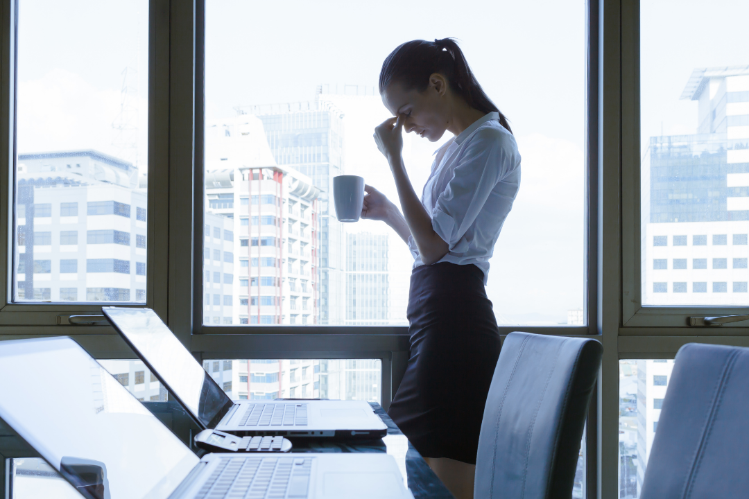 woman, stressed, work, burnout, corporate