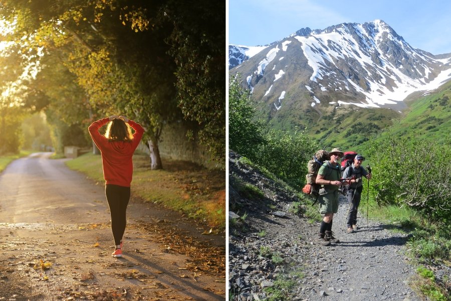 walking outside, nature walk, hiking, backpacking, outdoors, outdoorsy