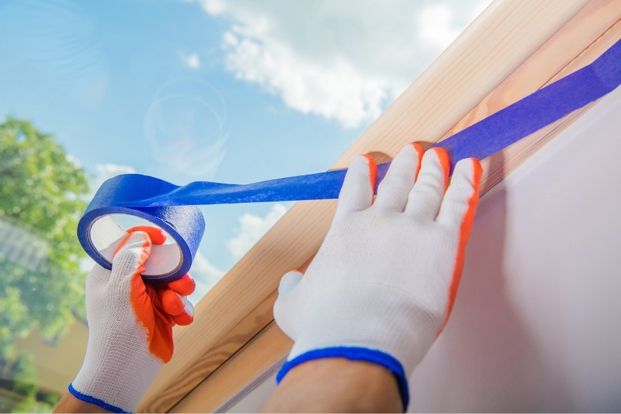 tape, painter's tape, blue tape, roll of tape, parenting hack