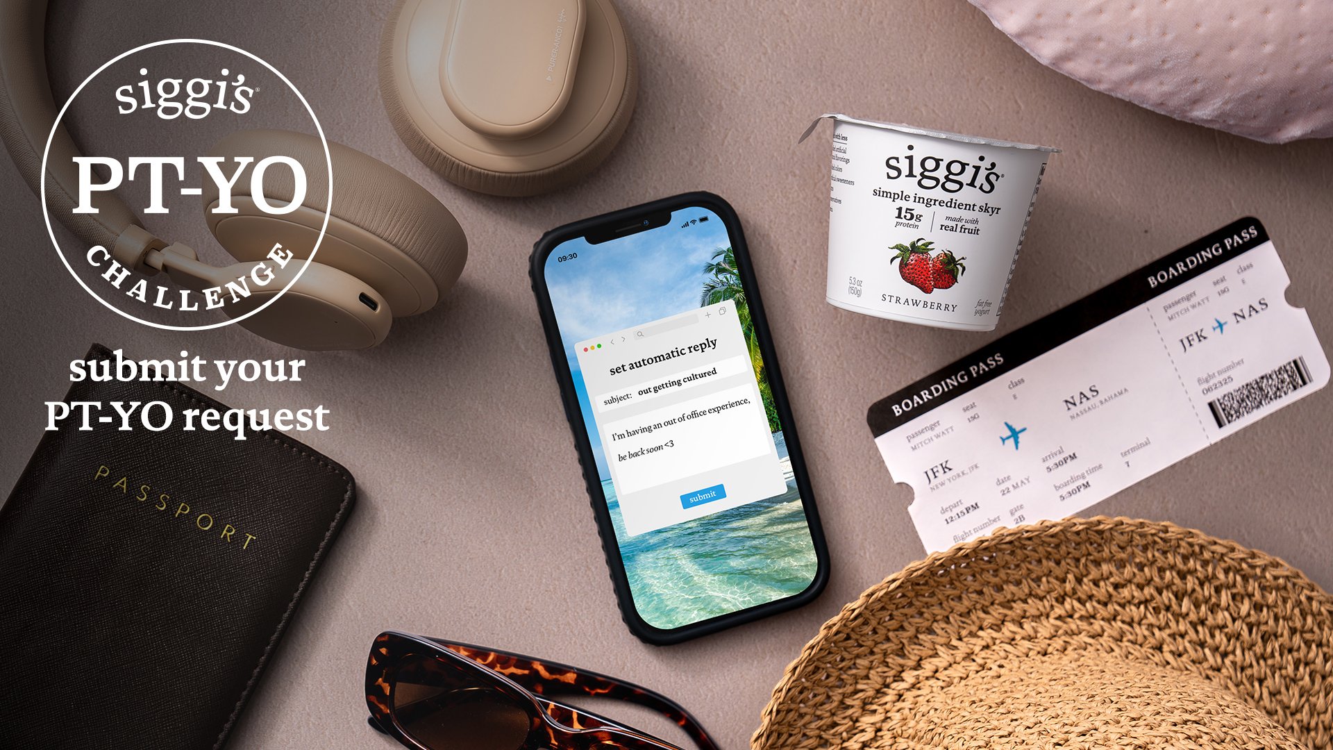 siggi's, vacation, challenge, skyr, time off