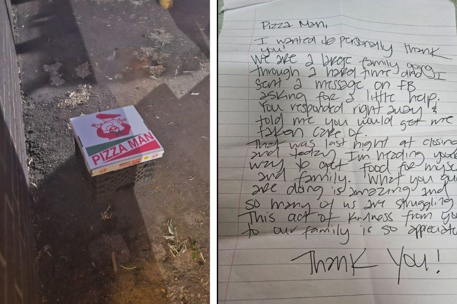 heights pizza man, pizza, pizza delivery, pizza near me, kindness, free pizza