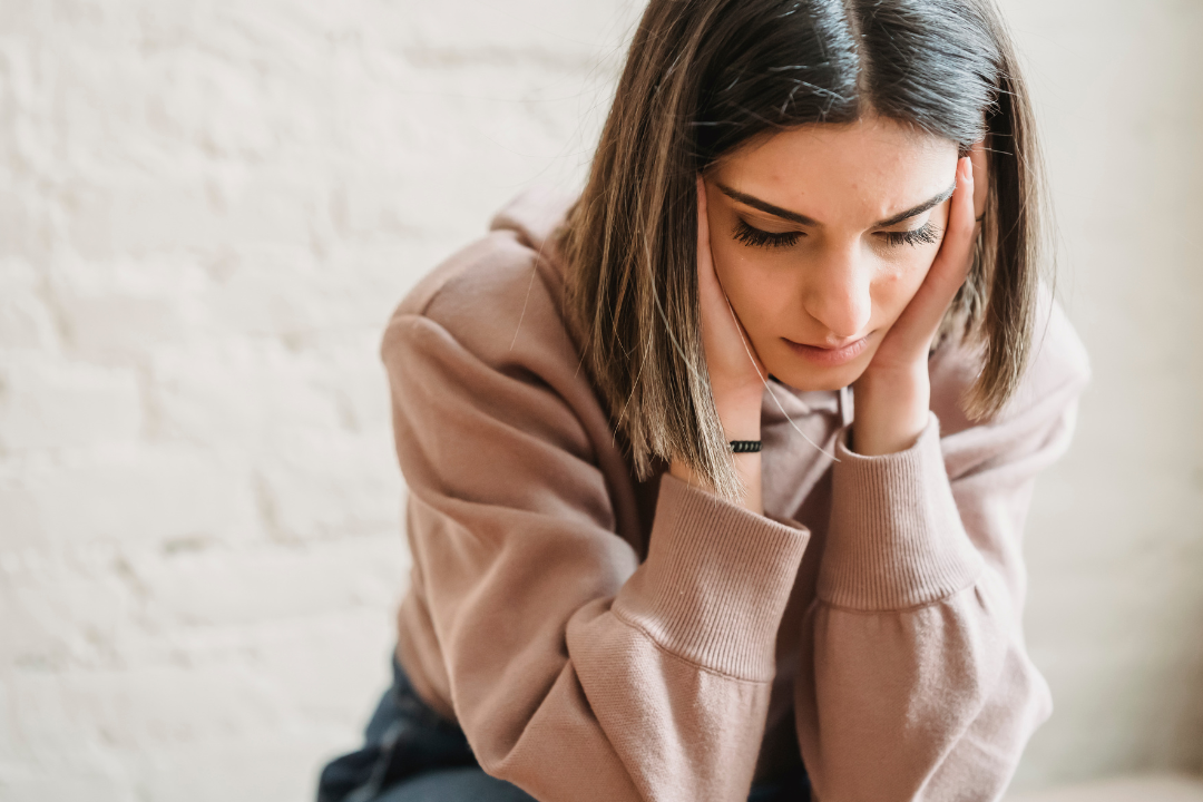 woman, sad, brain, head, emotions