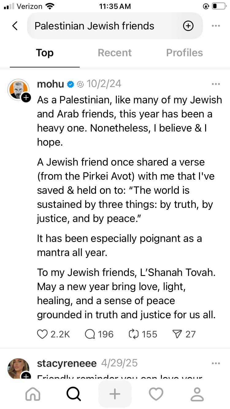 Threads, Jewish, Palestinian, Israeli, peace