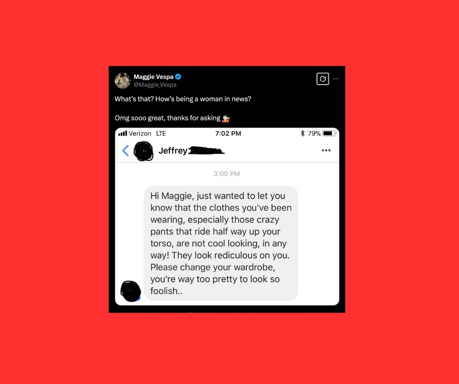 Maggie Vespa, Portland, NBC, Chicago, sexism, twitter, X