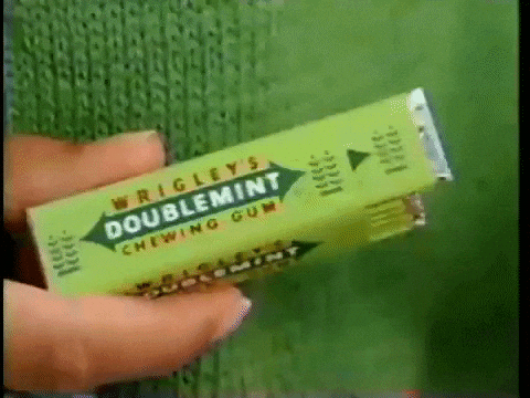 double mint, double mint gum, doublemint gum, gum, gum gif
