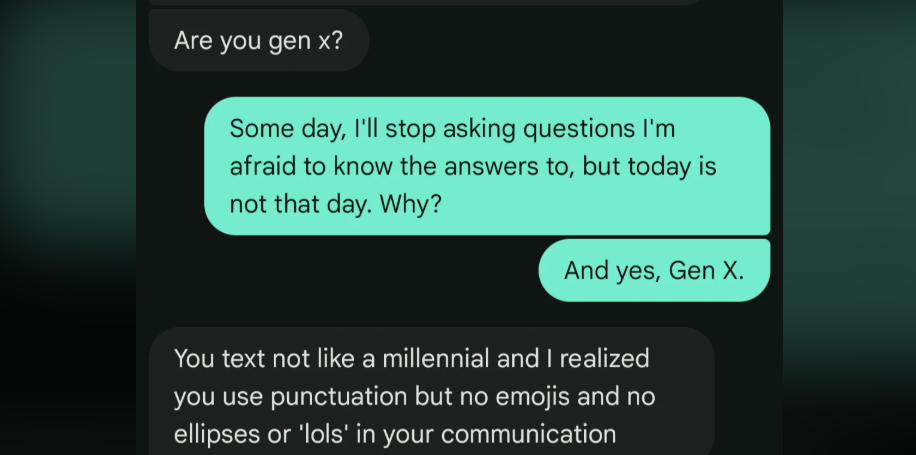 gen x, gen x texting, texting styles, texting habits, gen x texting