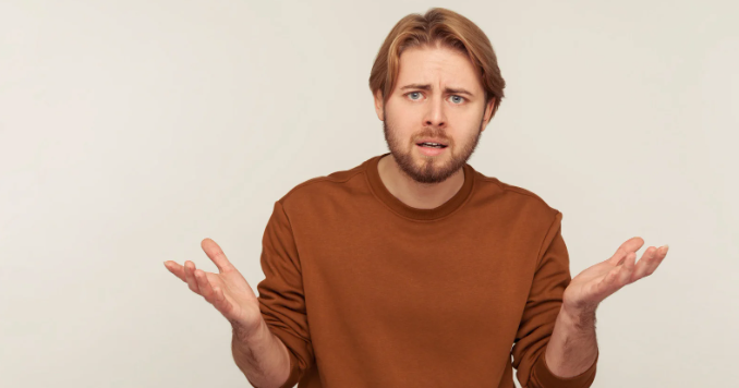 confused man, upset man, divorced man, man wearing brown, man with questions, 