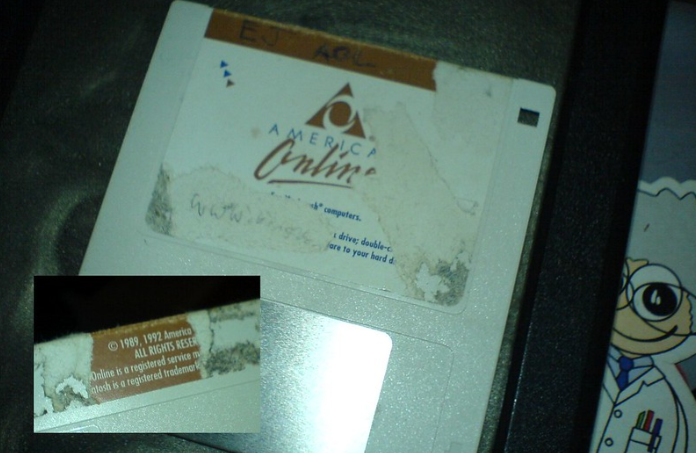 aol, america online, aol disc, hard disc, 1990s, '90s nostaligia, you've got mail