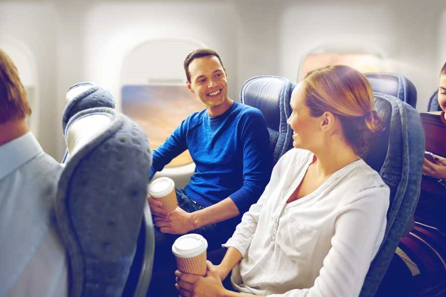 airplane, air travel, flight, airplane etiquette, talking to strangers, social cues