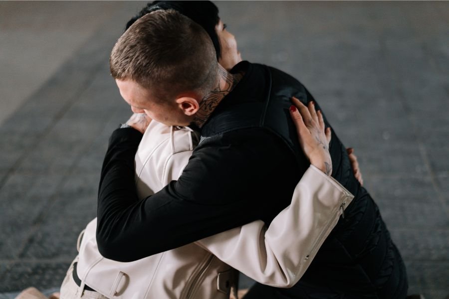 North Carolina; officer hugs woman; police; cops; police officer; NC deputy; kindness