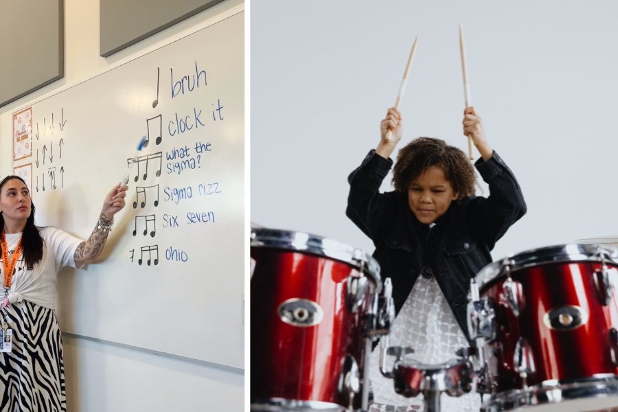 Music teacher cleverly uses Gen Alpha slang to teach rhythm and it's surprisingly effective