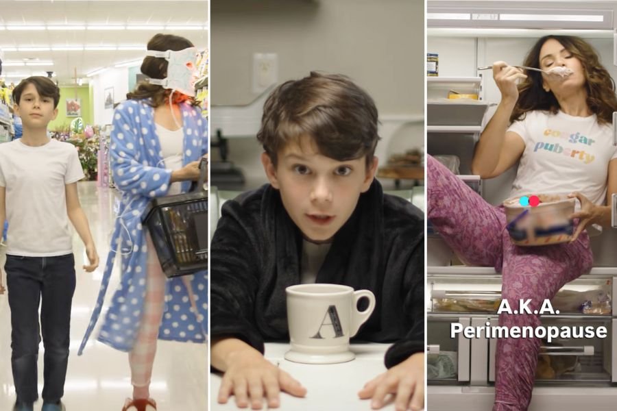 Tween flips the script on his perimenopausal mom in hilariously spot-on 'cougar puberty' bit