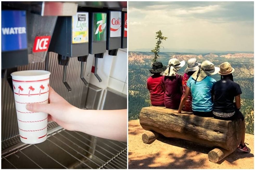 free refills, soda machine, national parks, american conveniences, how europeans see america, europe, cultural differences