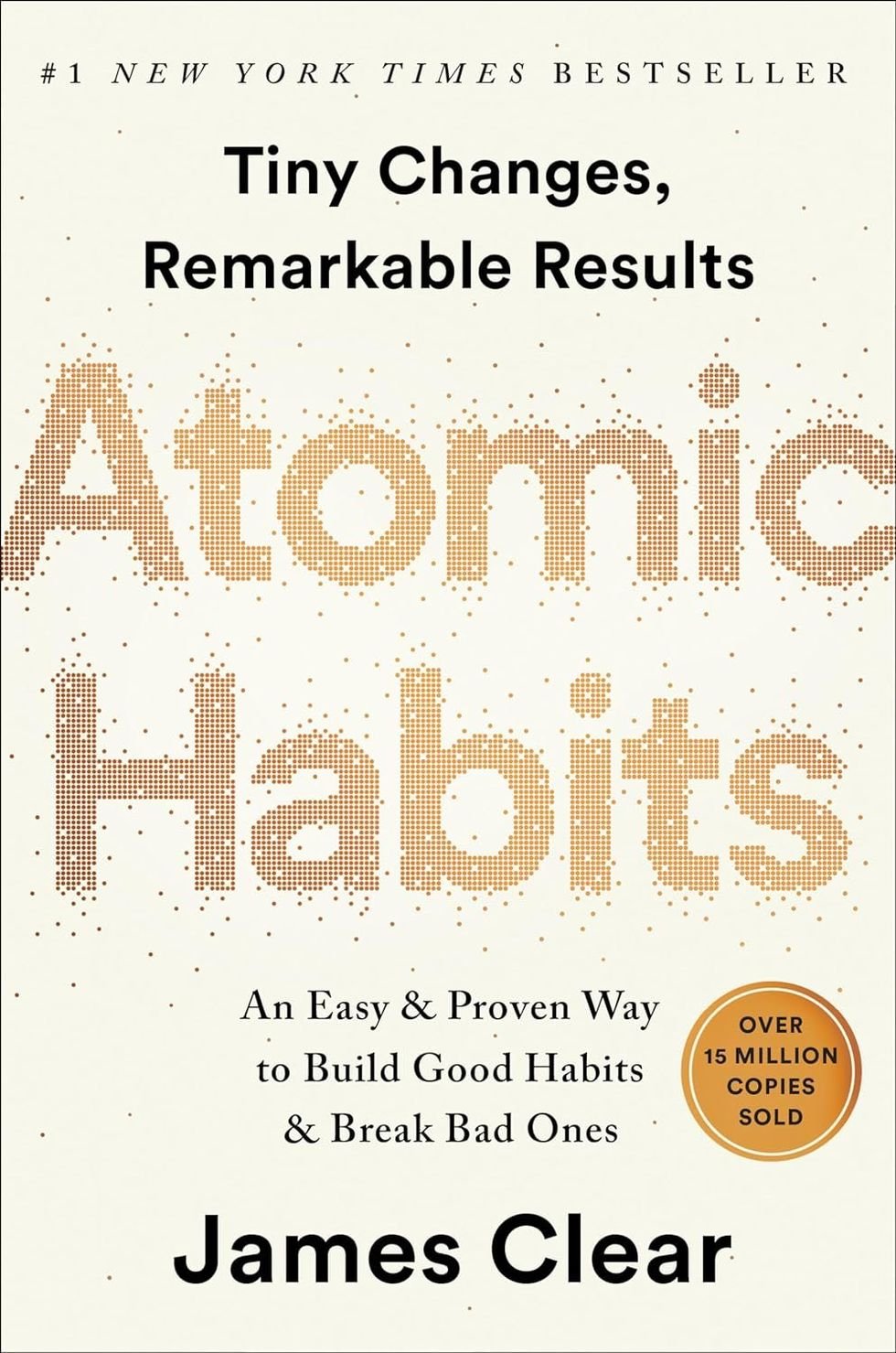 Atomic Habits book cover, James Clear