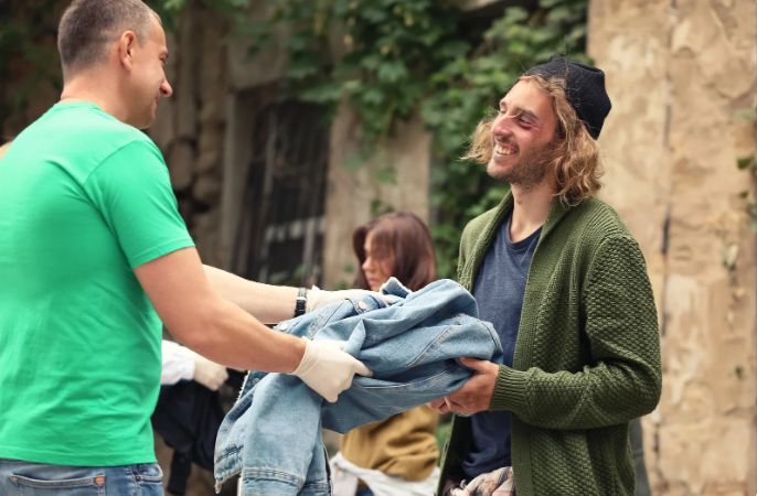 homeless, unhoused, kindness, goodness, green flag