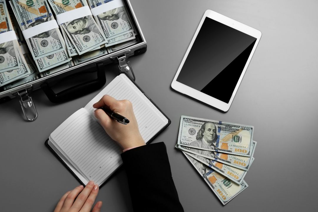 writing, finances, money, spending, millionaire