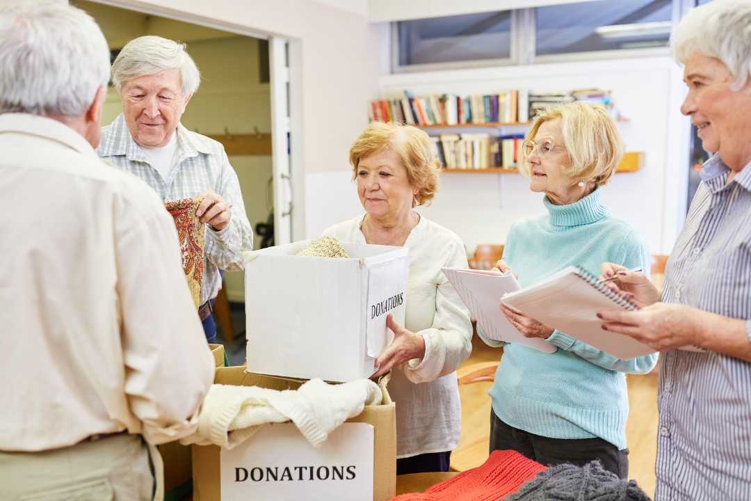 senior living, elderly, volunteering, donations, community