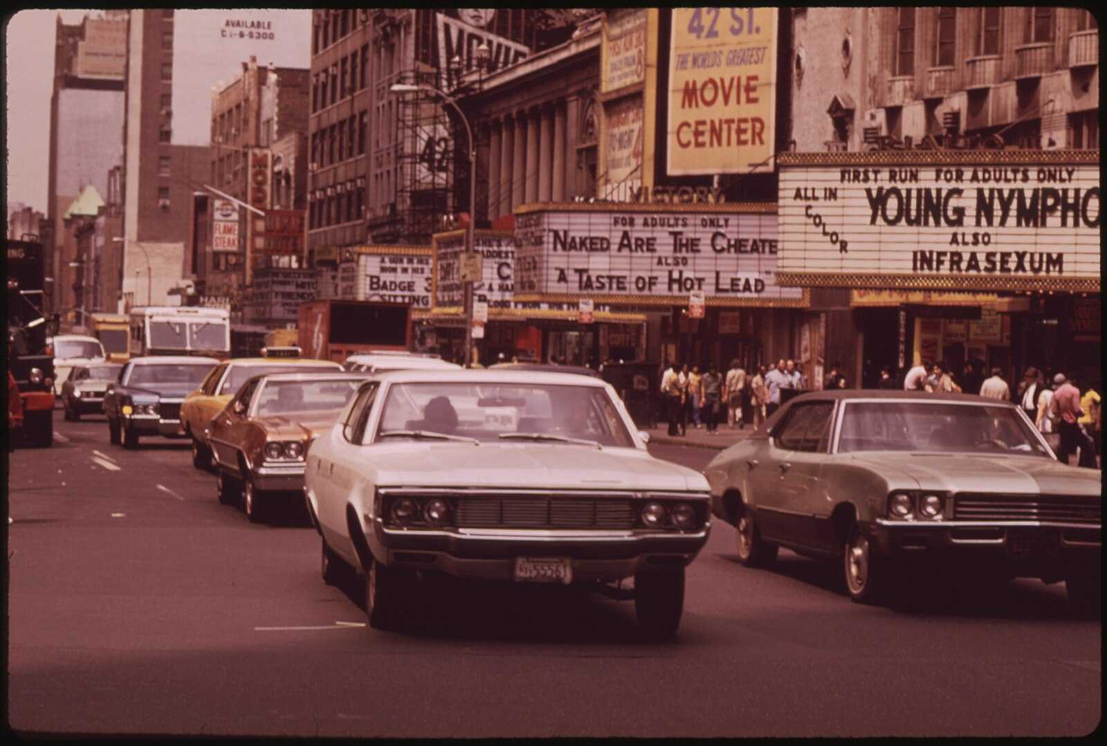 Times square, 42nd street and 7th ave, new york city, NYC, 1970s