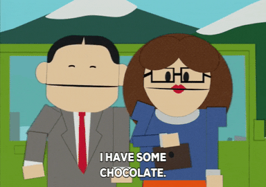 gif, south park, chocolate, flowers, treats