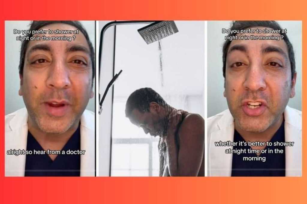 shower, hygiene, morning routine, nighttime routine, sleep, skin care, health, wellness, TikTok, doctor