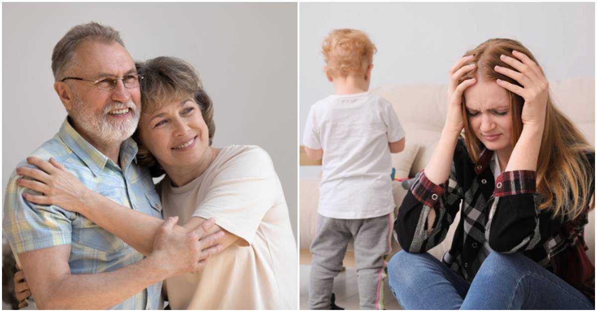 boomers, boomer couple, stressed mom, parenting, grandparents,