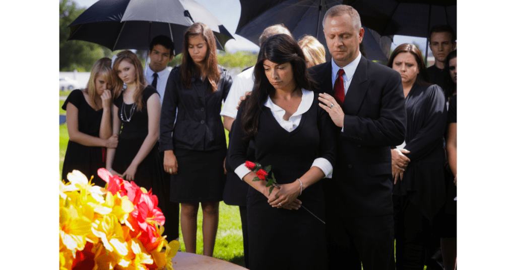 family, funeral, grieving, death, loss