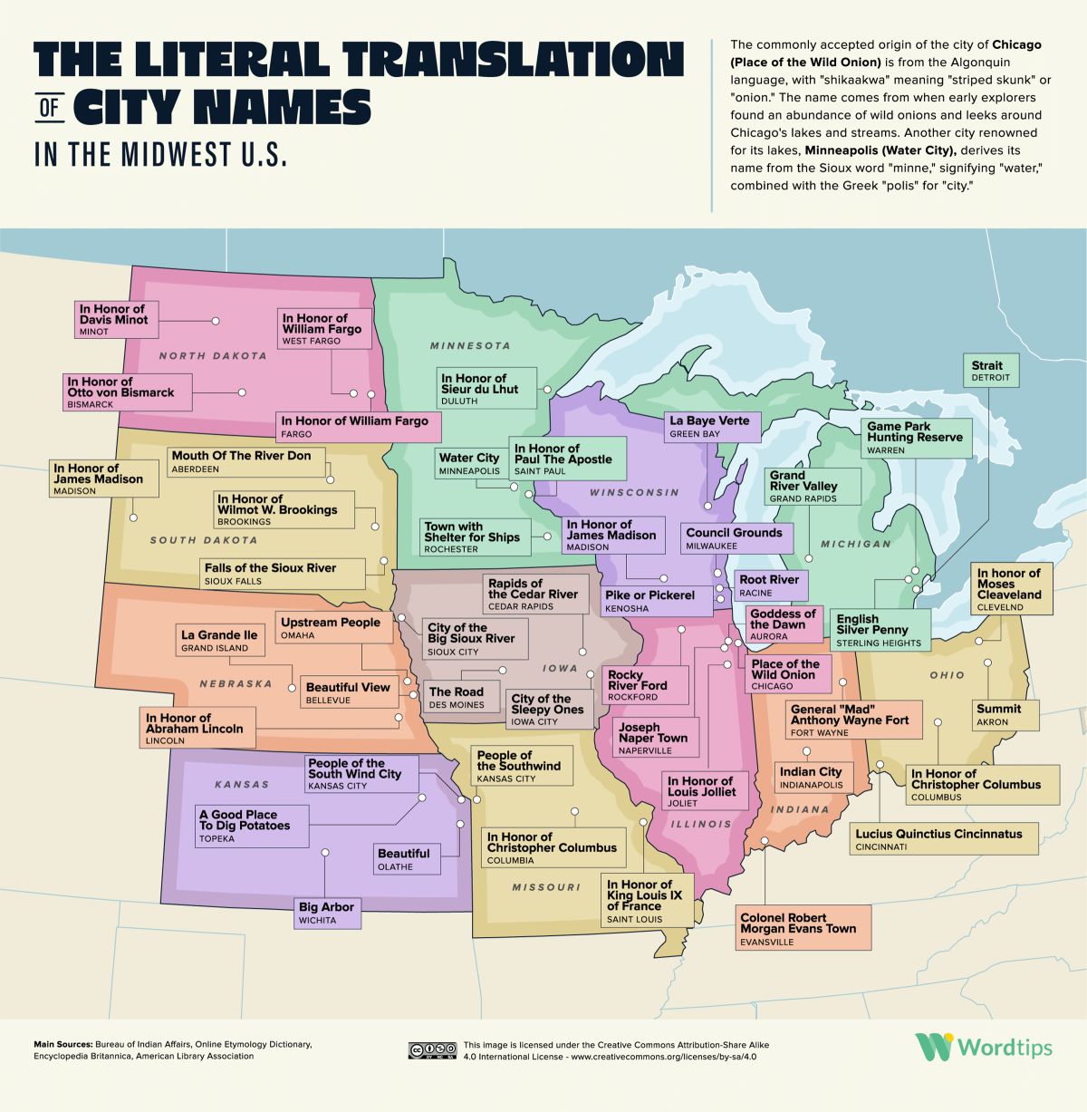word tips, etymology, state names, places names, capital names, us history, american history, language, words, mental floss