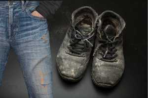 financial struggle, poverty, kindness, good boss, tattered clothing