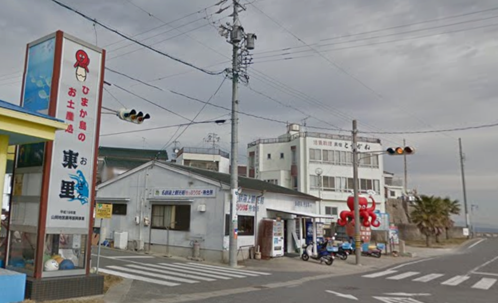 himakajima stoplight, traffic light, street corner, octopus, japan, japanese island