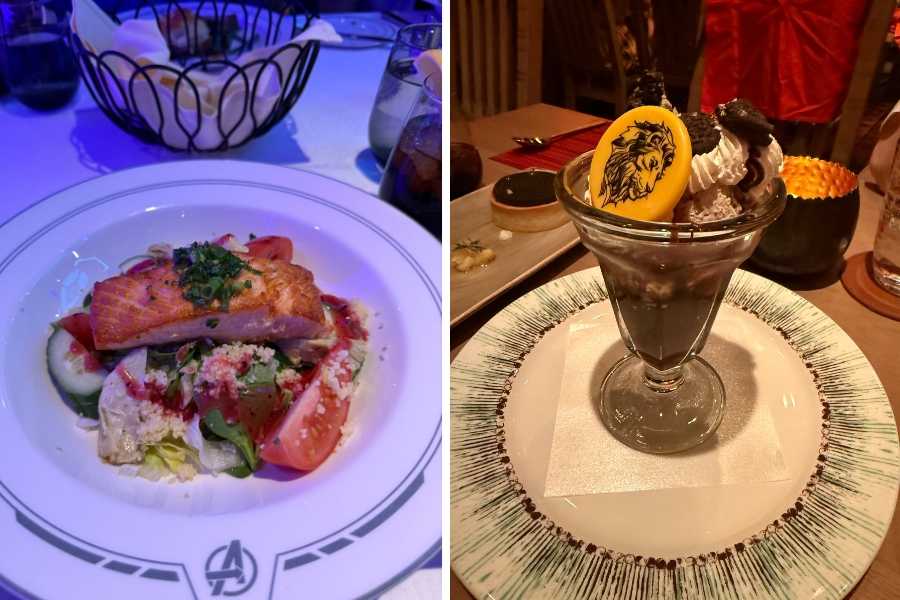 disney destiny, disney cruise, worlds of marvel, pride lands restaurant, cruise ship food