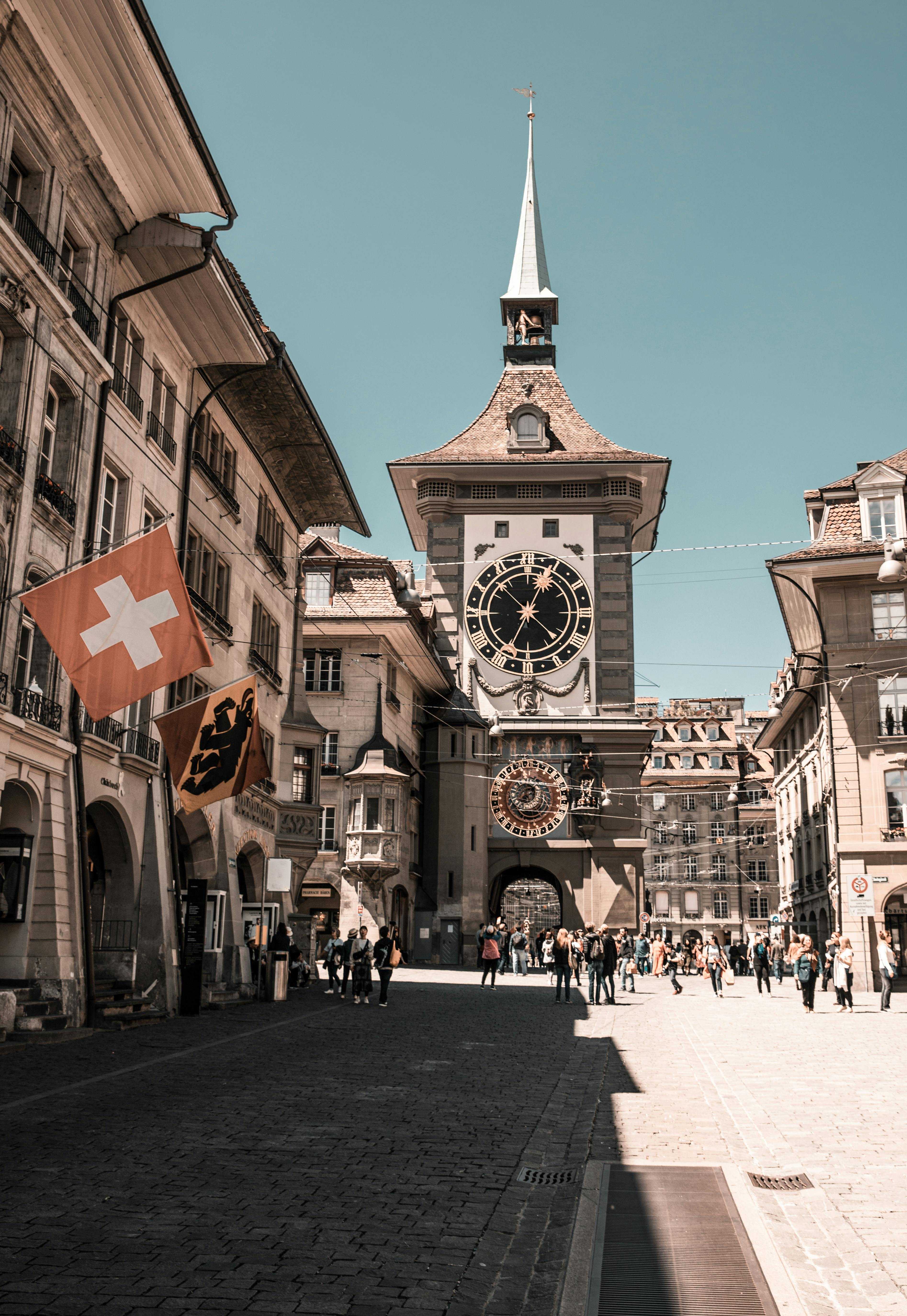 switzerland, clock, bern, tourism