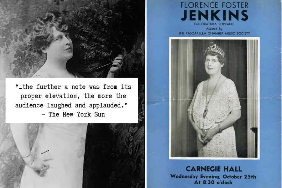 singing, carnegie hall, history, florence foster jenkins, world's worst singer, tone deaf
