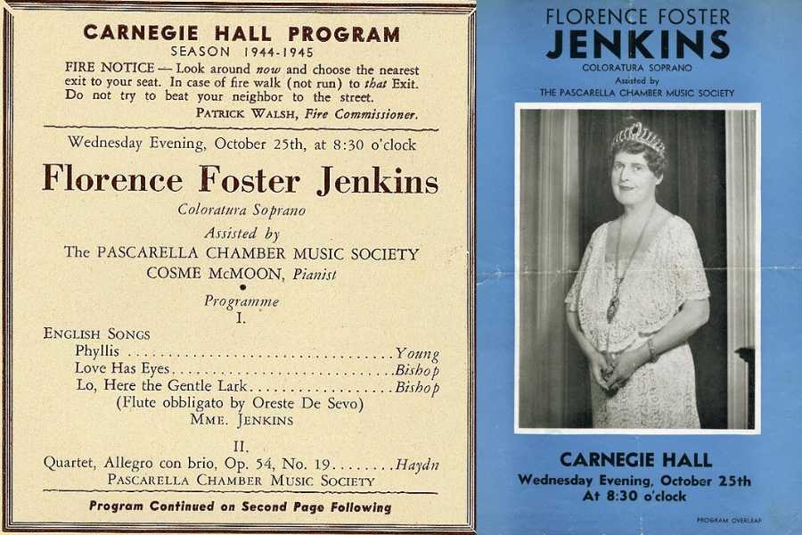 Florence Foster Jenkins, Carnegie Hall, music, history, world's worst singer