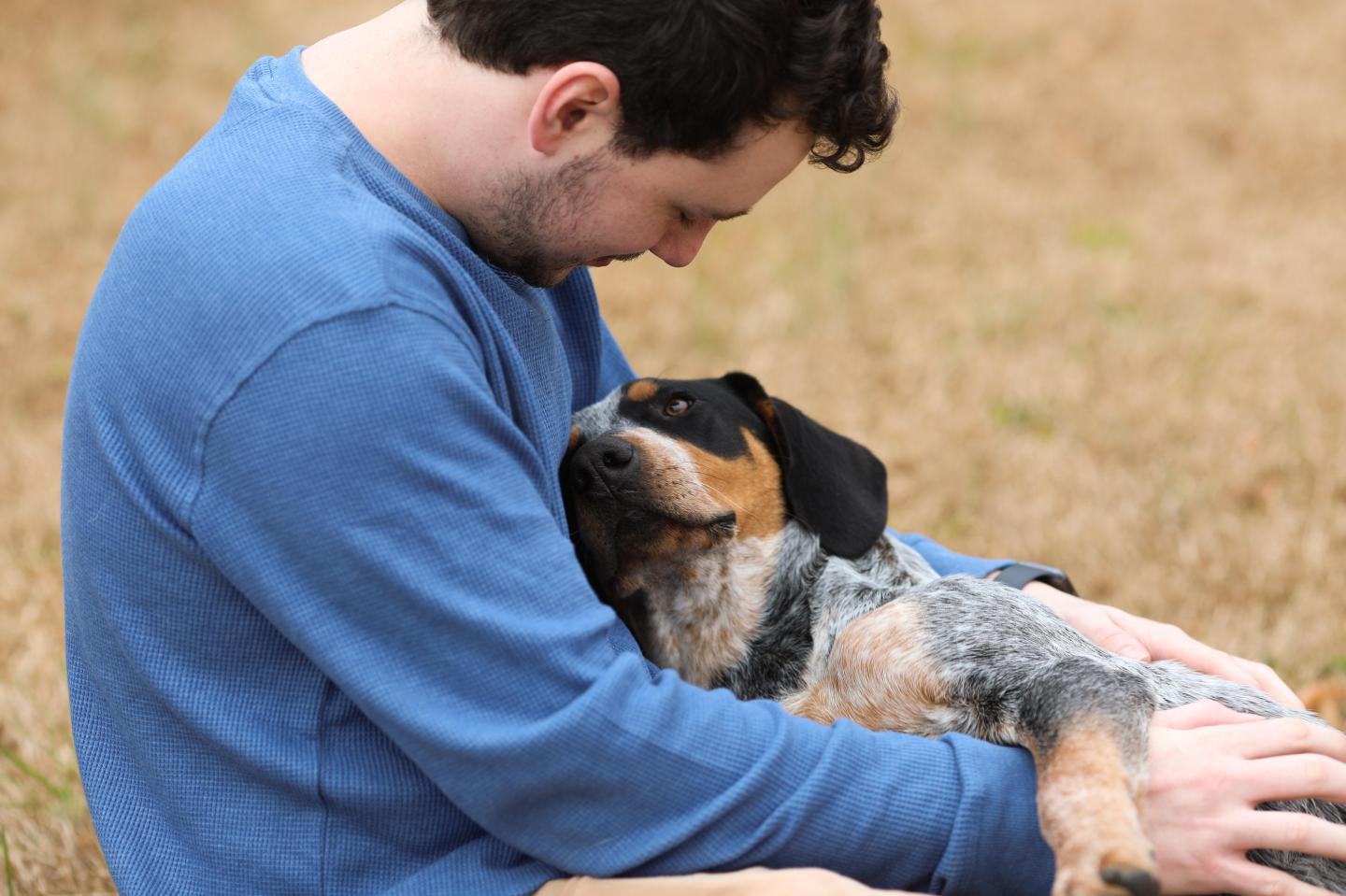 dogs; crying; tears of joy