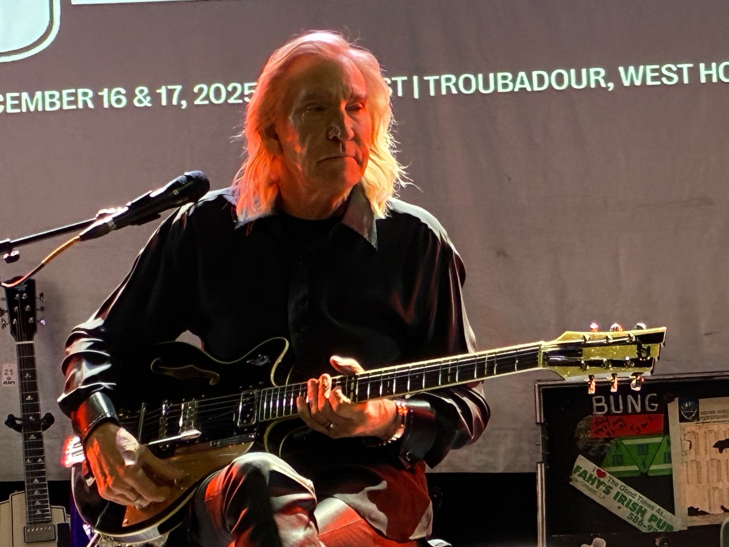 joe walsh, joe walsh auction, the troubador, west hollywood california, joe walsh guitar, the eagles guitar,