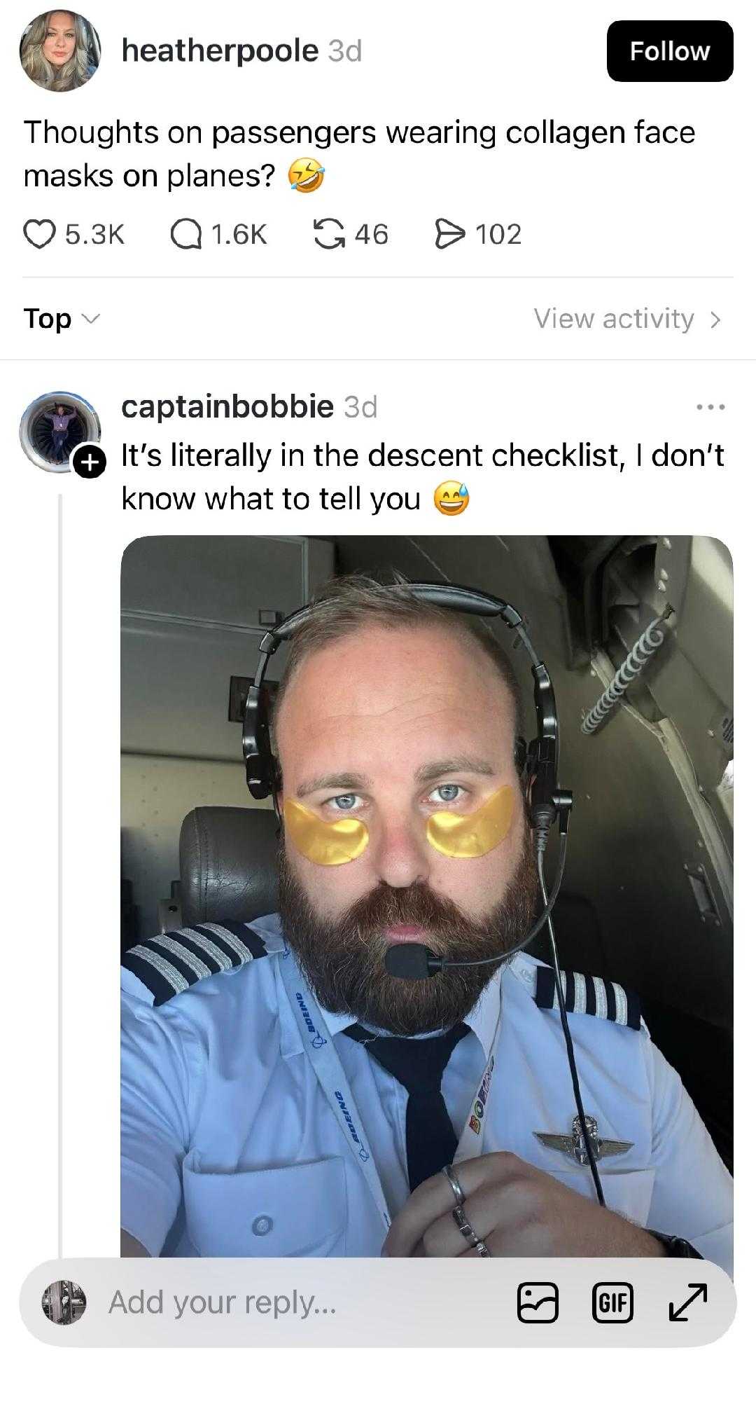 collagen, collagen face masks, flights, beauty, etiquette, flight attendant  