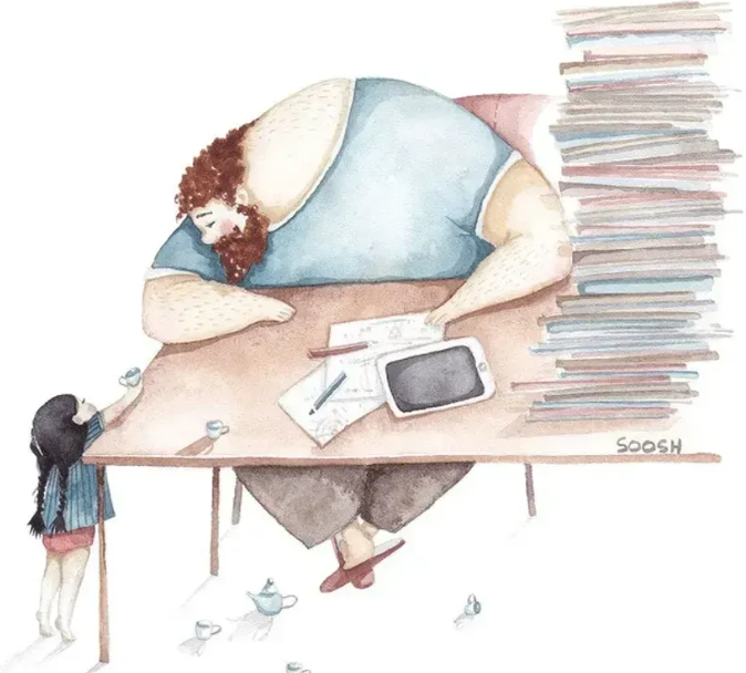 parenting, dads, daughters, fathers, art, artwork, tea party