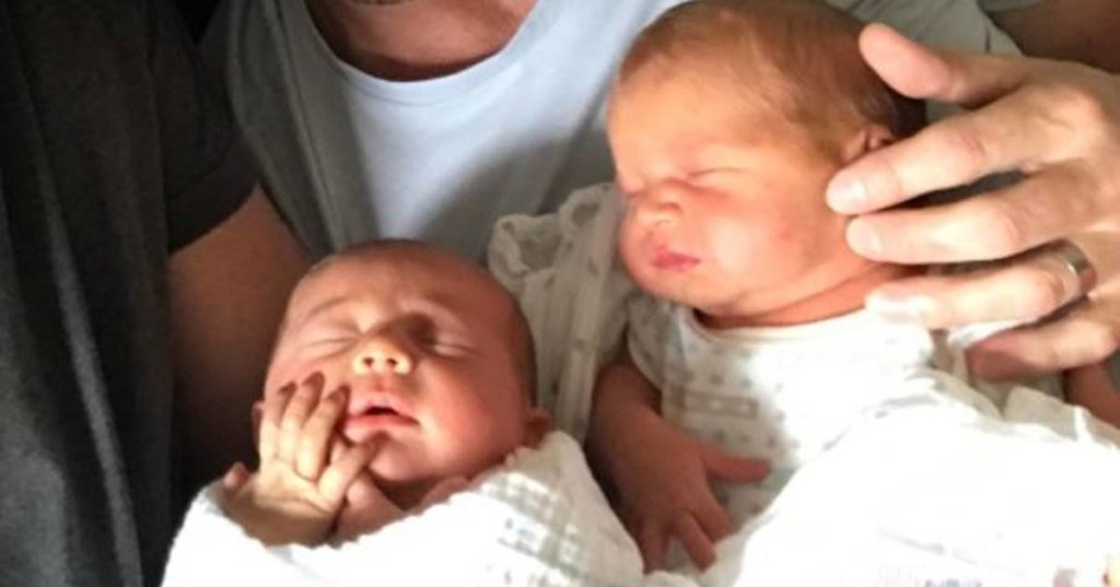 Miracle twins have different dads and the fathers are over the moon about it