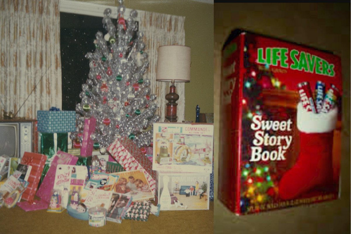 vintage christmas, vintage christmas stocking, vintage christmas candy, 1960s Christmas, 1970s christmas
