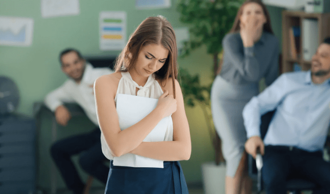 bullying, sad woman, woman being insulted, upset woman, dejected woman