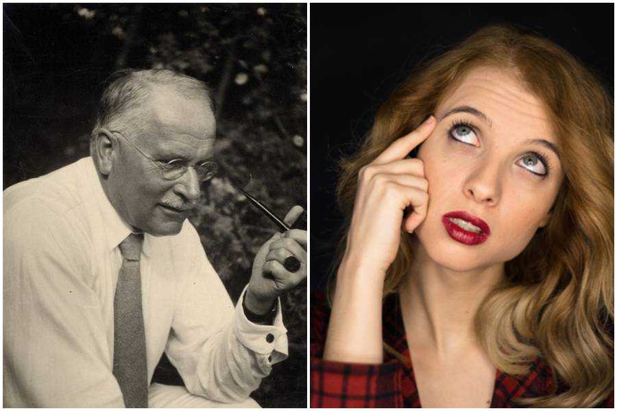 carl jung, psychoanalyst, psychology, millennial woman, pipe,