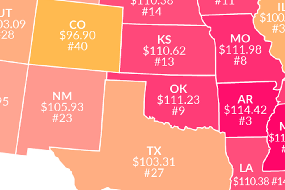 This surprising map reveals the real value of $100 in each state