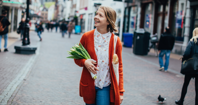 dutch woman, netherlands, dutch people, dutch street, happy woman