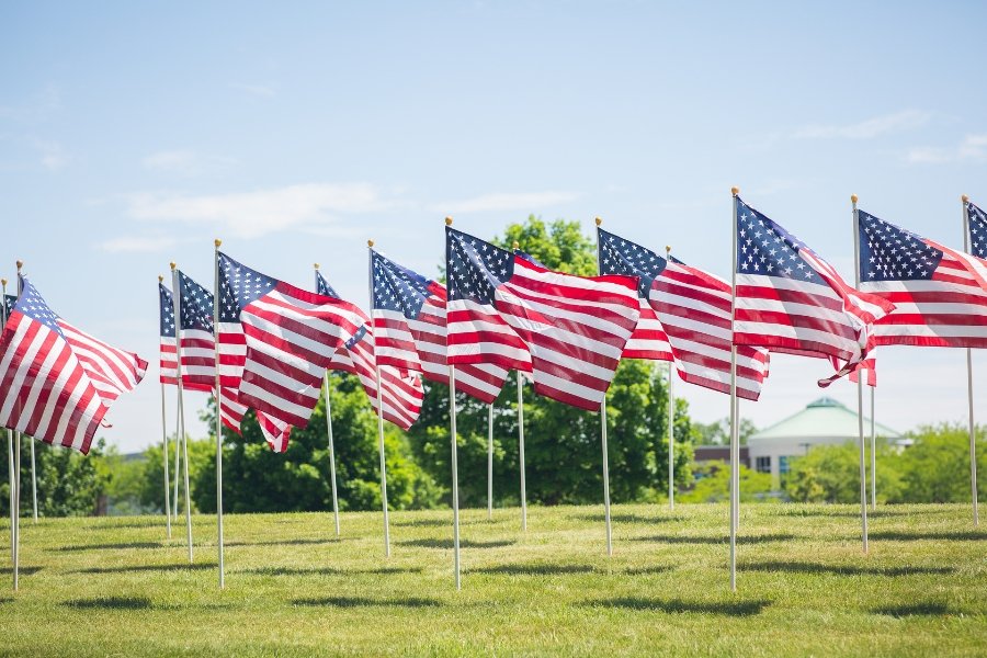 American flags, united states, america, patriotism, nationalism