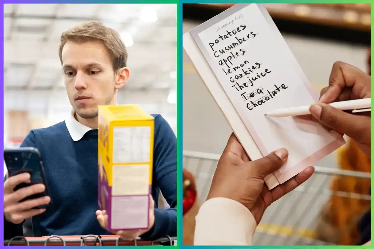 grocery list, handwritten, note, phone, grocery shopping, list making, productivity, productivity hacks