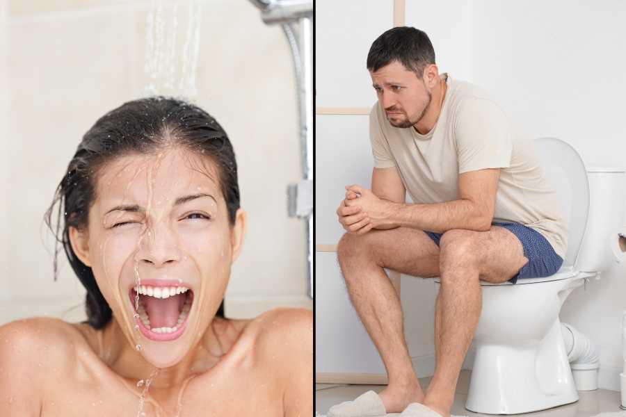 A man’s bathroom emergency forced his partner out of the shower. Cue the online debate.