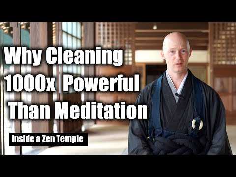 buddhist monk, zen monk, meditation, cleaning, zen temple