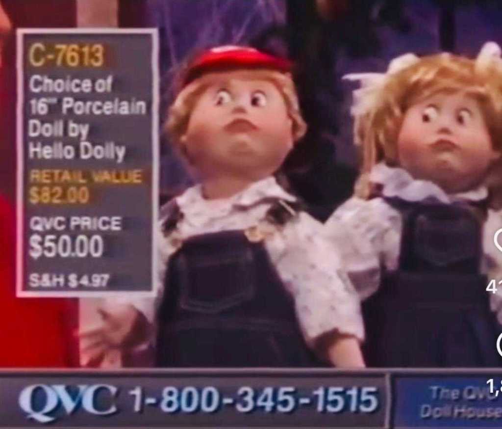 90s, Gen X, QVC, Hello Dolly, vintage dolls, porcelain dolls
