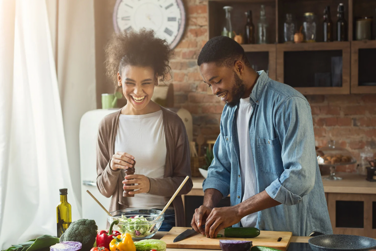 cooking at home, home cooked meals, cooking from scratch, eating out, saving money