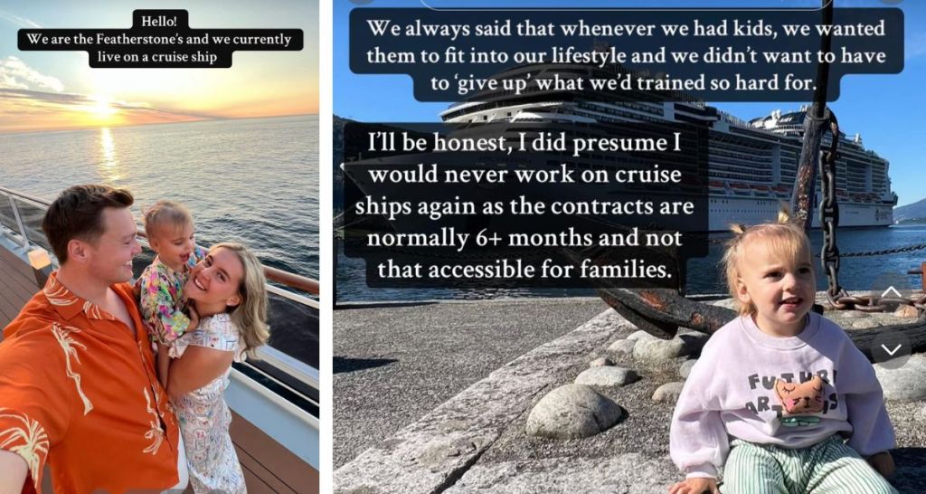Dad shares how he raises his 2-year-old daughter while working on a cruise ship